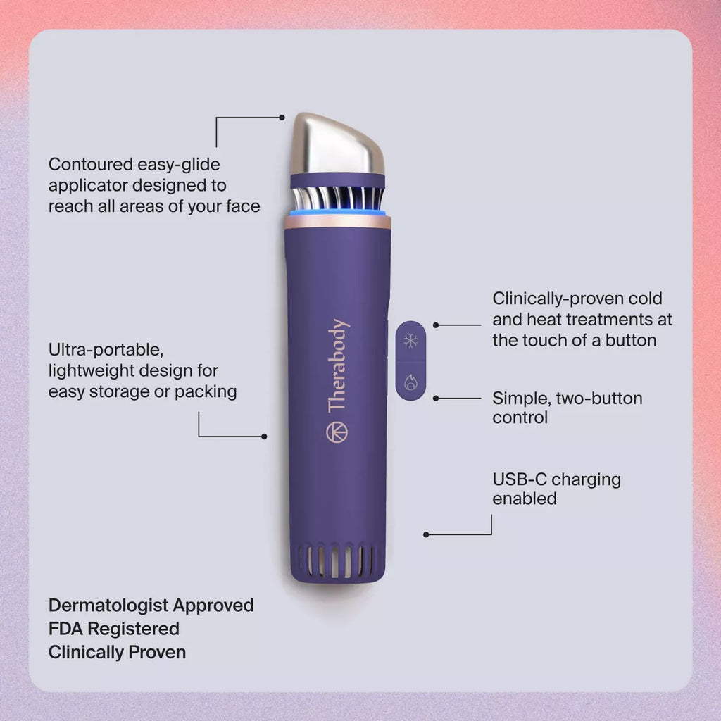 Therabody Theraface Depuffing Cold & Heat Facial Treatment Wand