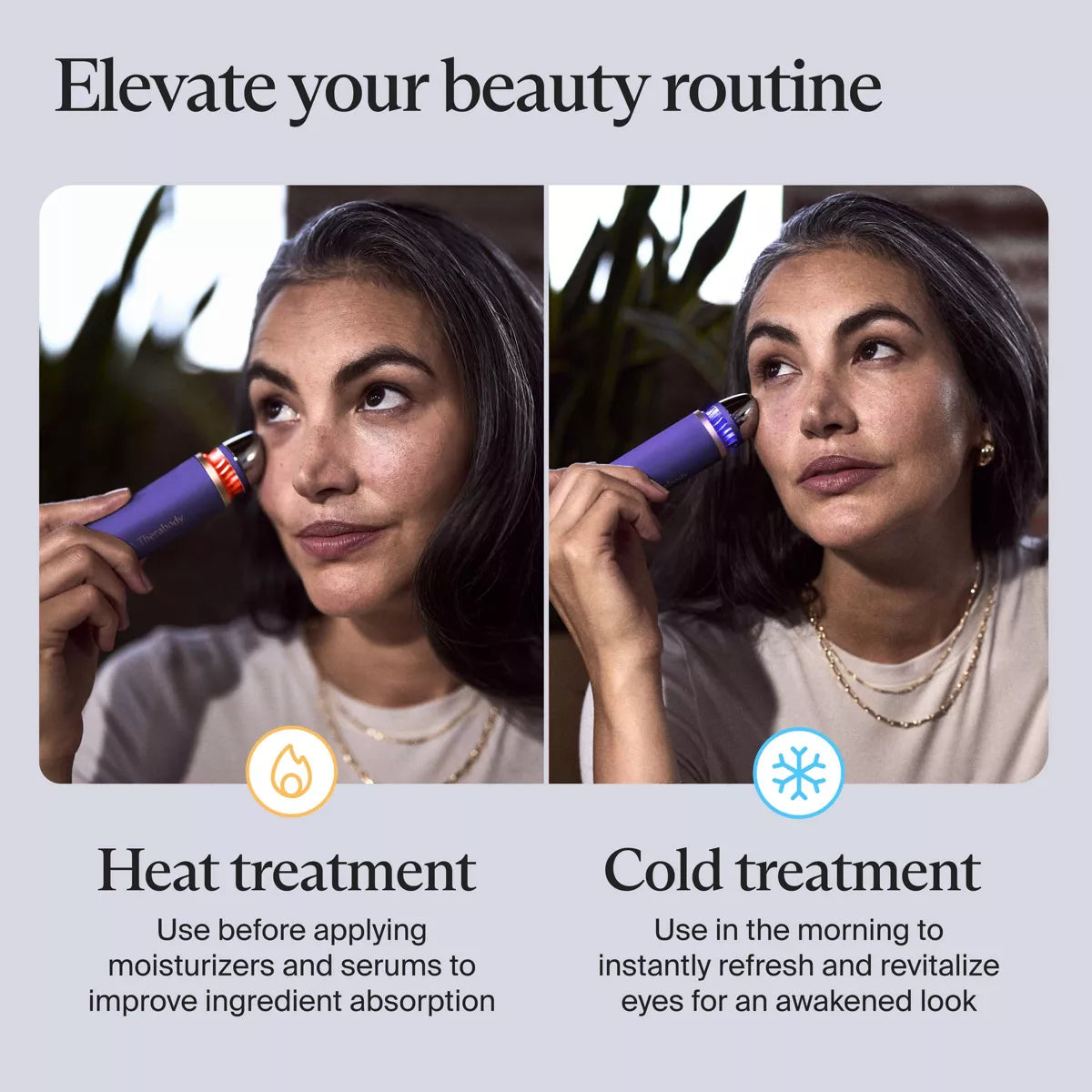 Therabody Theraface Depuffing Cold & Heat Facial Treatment Wand