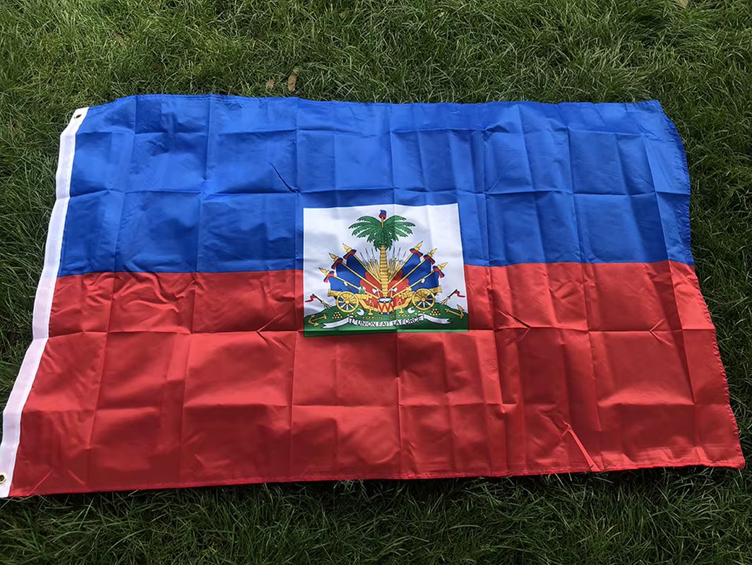 SKY FLAG Free Shipping Haiti Flag 90X150Cm Hanging Polyester Blue Red 2 Sides Printed National Flag Haiti Sports Banner